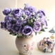 thumbnail image 2 of Ramo de flores artificiales, hortensias, peonías, bayas, arreglo floral sintético de 5 cabezas para centros de mesa de bodas y decoración del hogar, 2 of 9