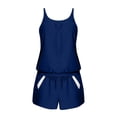 thumbnail image 5 of Women's Bathing Suit, Tankini Swimsuits for Women, Bathing Suits for Women Over 60, Blouson Women's Tankini Swimsuits Tummy Control Modest 2026 Two Piece With Sporty Pockets Bathing Suits, Blue M, 5 of 8