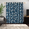 thumbnail image 6 of LFEEY Blue Floral Blackout Curtains 72 inches Long for Bedroom Living Room, 2 panels, 6 of 6