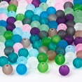 thumbnail image 6 of PH 10mm Frosted Glass Beads 120pcs Bracelet Bead 10 Color Round Loose Beads Transparent Frosted Bead for Necklace Bracelet Earring Jewelry Making Colorful, 6 of 9