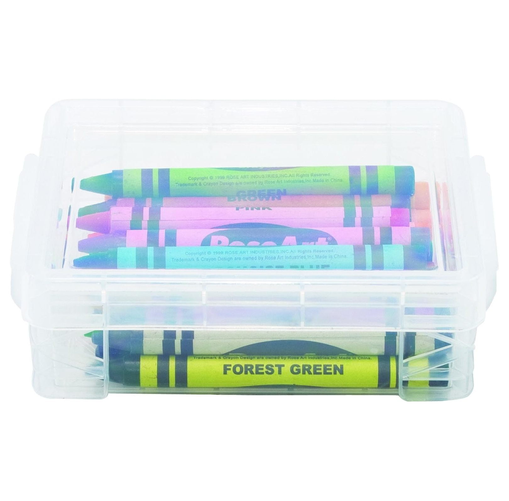 Super Stacker Crayon Box, 3.5 x 4.75 x 1.5 Inches, Clear, Case of 18 (40311CT)