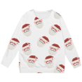 thumbnail image 3 of SonxaHe Toddler Girls Sweatshirt Christmas Santa Print Long Sleeved Top Kids Xmas Holiday Party Loose Fall Winter Sweatshirts White,Sized 3-4, 3 of 3