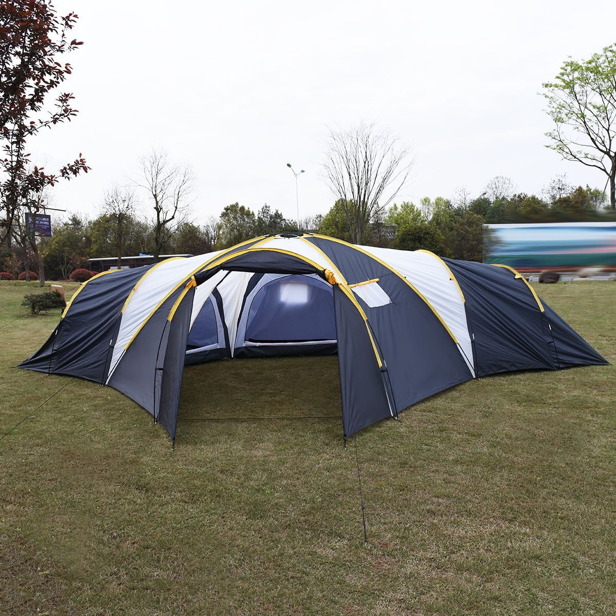 Waterproof 6 9 Person 3 1 Room Camping Tent Outdoor Hiking Two Layer Backpack Walmart Com Walmart Com