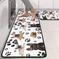 thumbnail image 2 of Kitchen Rugs Sets Of 2,French Bulldog Footprint Anti Fatigue Kitchen Mat Rugs Non Slip Washable,Decorative Kitchen Floor Mats for Kitchen,Sink,Laundry,17"x47"+17"x47", 2 of 5