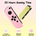thumbnail image 2 of Wireless Controller for Nintendo Switch, L/R Controllers Support Dual Vibration/Motion Control/Wake-up Function,Pink Yellow, 2 of 8