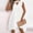 White, variant on ClodeEU Women's Choker V-Neck Sleeveless Dress with Asymmetric Hem ,Casual Loose Fit Solid Color Dress Orange,Women's Plus L