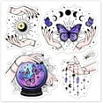 thumbnail image 2 of 1pc Witchcraft and Magic Clear Stamps Crystal Ball and Butterfly Embossing Stamp Sheets Silicone Clear Stamps Seal, 2 of 8