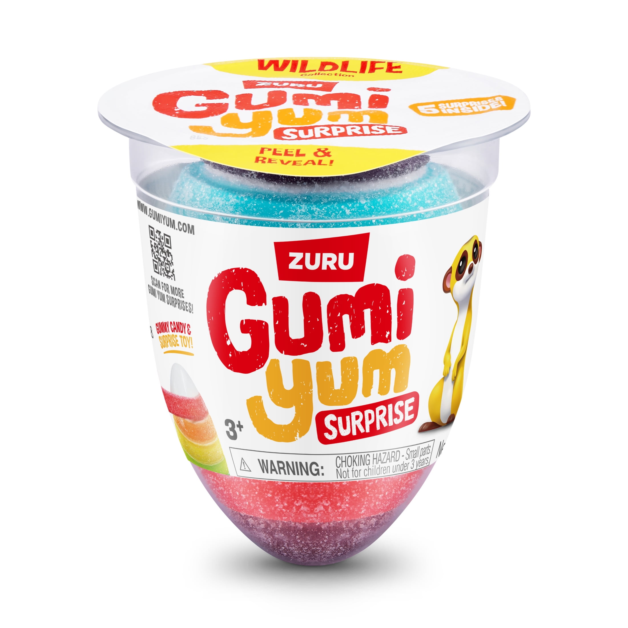 GUMI YUM Wildlife Gumi Yum Surprise Fruit Flavor Candy Egg with
