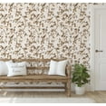 thumbnail image 3 of S4sassy Self Adhesive Wallpaper, Vintage Bird & Blossom Wallpaper, Brown Removable DIY Vinyl Wall Covering, Textured Peel and Stick Contact Paper for Entryway accent Wall, Easy Home Decor (25"x240"), 3 of 9