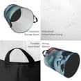 thumbnail image 4 of Balery Lighthouse in a Stormy Sea Round Laundry Basket with Handles Waterproof Freestanding Laundry Hamper for Clothes Toys in the Dorm and Family-, 4 of 8