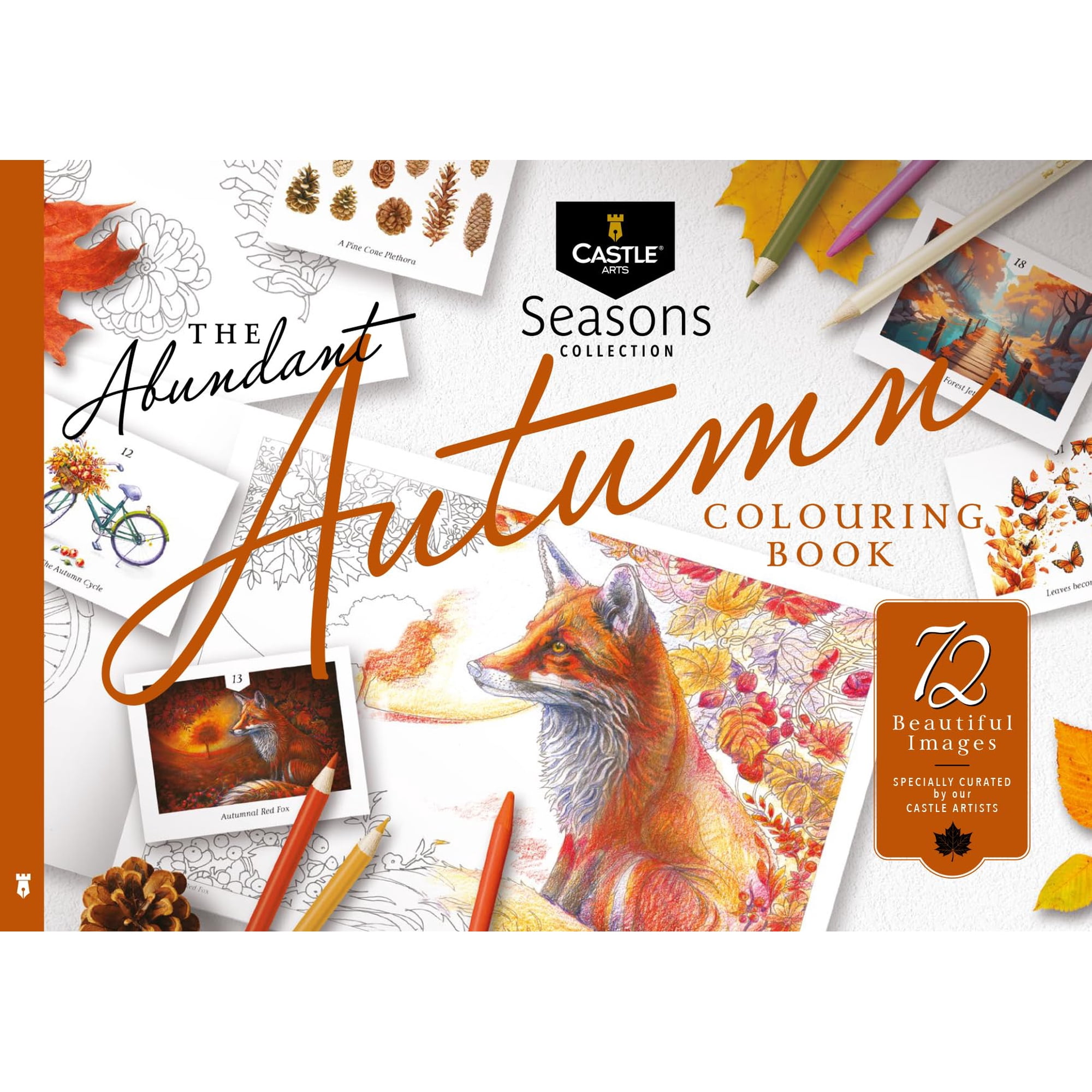 Castle Art Supplies Autumn Adult Colouring Book &ndash; Seasons Collection