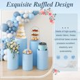 thumbnail image 6 of golytefs 5Pcs Cylinder Pedestal Stand Covers Reusable Elastic Cloth Pillar Plinth Cover Without Stands for Wedding Props Babyshower Birthday Party (Light Blue), 6 of 8