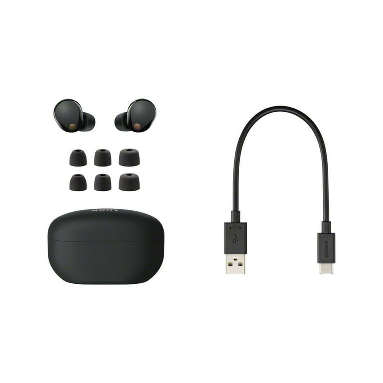  Sony WF-1000XM5 True Wireless Bluetooth Noise Cancelling in-Ear  Headphones (Black) with Dual Pad Wireless Charger Bundle (2 Items) :  Electronics