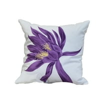 Simply Daisy, 20" x 20" Hojaver, Floral Print Outdoor Pillow, Purple