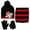 Red Design, variant on Disney by Minnie Mouse Girls Winter Hat, Scarf & Glove Set, Pink, 3-Piece