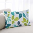 thumbnail image 2 of Teal Green Leaves Throw Pillow Cover 12 x 20 Inch Decorative Pillow Cover Summer Botanical Pastoral Lumbar Pillowcase Seasonal Rectangle Cushion Case for Couch Sofa Bed Living Room, 2 of 7