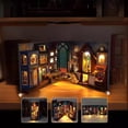 thumbnail image 5 of Miniature Book Nook Kit, Wooden Dollhouse, Warm Lighting, 10X4X7 In, Diorama, Cottage Decor, Handmade Craft, Hobby Kit, Birthday Gift, 1 Pc, 5 of 6