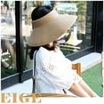 thumbnail image 4 of Pare-soleil Pliable en Paille pour Femmes Protection Solaire Chapeau de Plage Topless Réglable, 4 of 8
