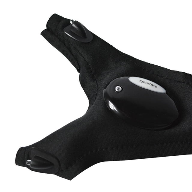 Guantes de antorcha LED al aire libre, guantes de trabajo con luz para la pesca, Sunnimix Luces de guantes de medio dedo