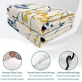 thumbnail image 4 of Full Quilt Set 78''x90'', Yellow Blue Flowers Lightweight Bedspread Coverlet Set with 2 Pillow Shams, Watercolor Botanical Floral Plants Breathable All Season Quilt Bedding for Bedroom/Guest Room, 4 of 9