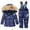 Blue, variant on 2T Snow Suit Children's Down Jacket Set for Boys and Girls Infants 1 6 Years Old Baby Ski Suit(Purple,120)
