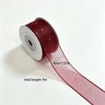 thumbnail image 3 of Luoshdecor Wired Ribbons,for DIY Handmade Bows Crafts, Gift Wrapping and Christmas Party Decoration, 1.5 in x 9.8 Yards, 3 of 7