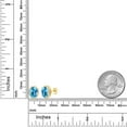 thumbnail image 4 of Gem Stone King 18K Rose Gold Plated Silver Swiss Blue Topaz Earrings for Women (4.98 Cttw, Gemstone Birthstone, Oval 9X7MM), 4 of 5