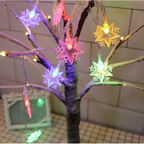 LINLIN Star String Lights, Starry Twinkle Fairy Christmas Tree Lights String Battery Powered 2 Modes Firefly Lights for Bedroom Tree Wedding