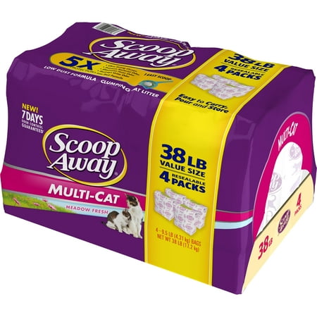 Scoop Away Multi-Cat, Scented Cat Litter, 38 lbs (Best Clumping Cat Litter Without Dust)