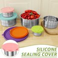 thumbnail image 3 of 5Pcs Reusable Stainless Steel Food Container Assorted Capacity Leakproof Snack Container for Travel Office Picnic, 3 of 11