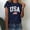 Navy, variant on MESSIYO Shirts for Women Graphic Tees for Women oversized summer tops for women cute graphic tees for women women blouses USA Flag Tee Shirt For Short Sleeve American Proud T Shirt Tops Black L