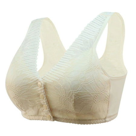 

No Steel Ring Bra Full Coverage Front Buckle Underwear Sweat Absorbent No Steel Ring Bra Strapless Sports Bras for Women