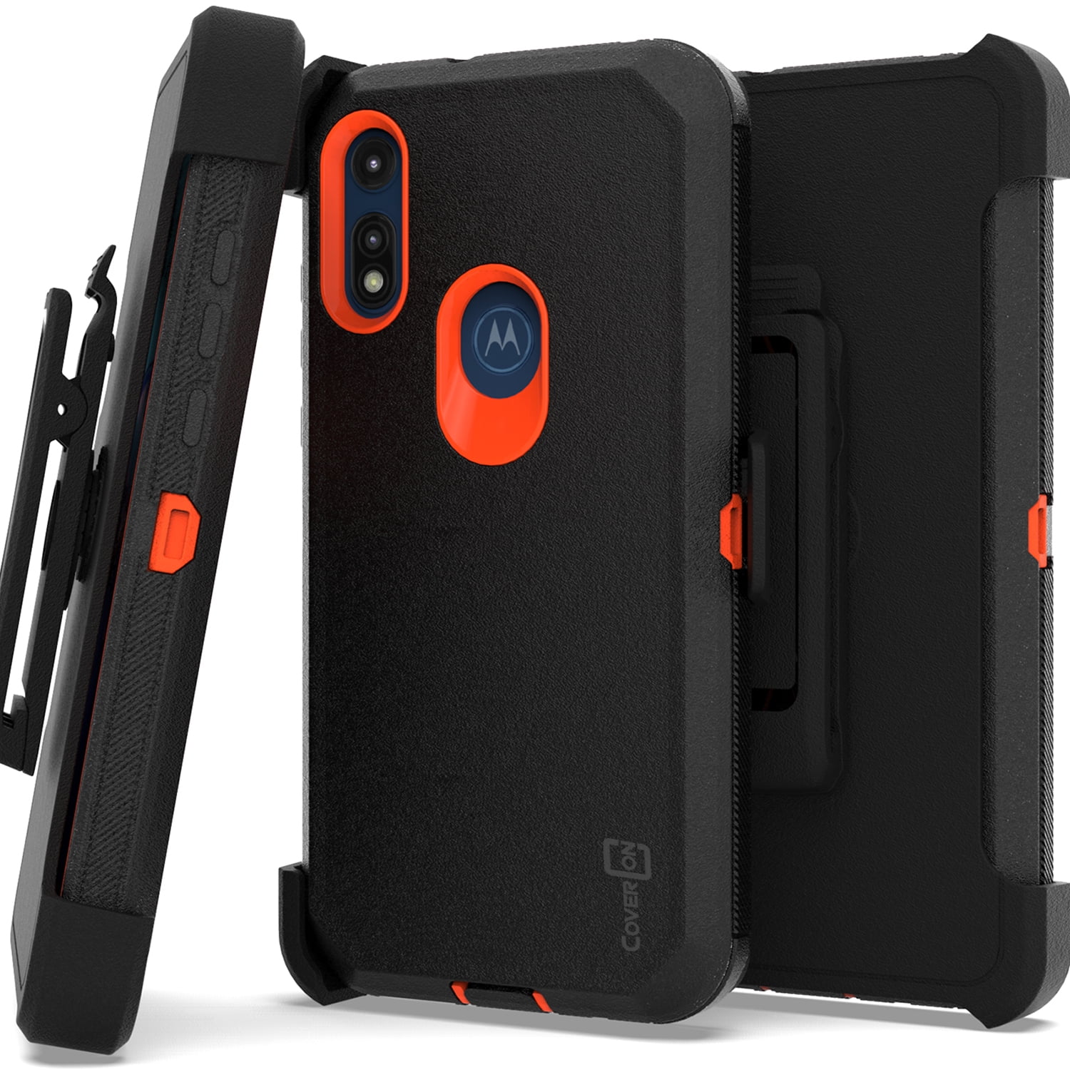 CoverON Motorola Moto E 2020 Holster Case and Screen Protector Tempered