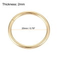 thumbnail image 2 of 20mm Metal O Rings Non-Welded for Straps Bags Belts DIY Gold Tone 50pcs, 2 of 5