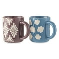 thumbnail image 2 of Thyme & Table 2 Pack Blue Skies with Clouds and Purple with White Flowers Mugs, with Gold Rims 19.6 fl oz, Stoneware, 2 of 5