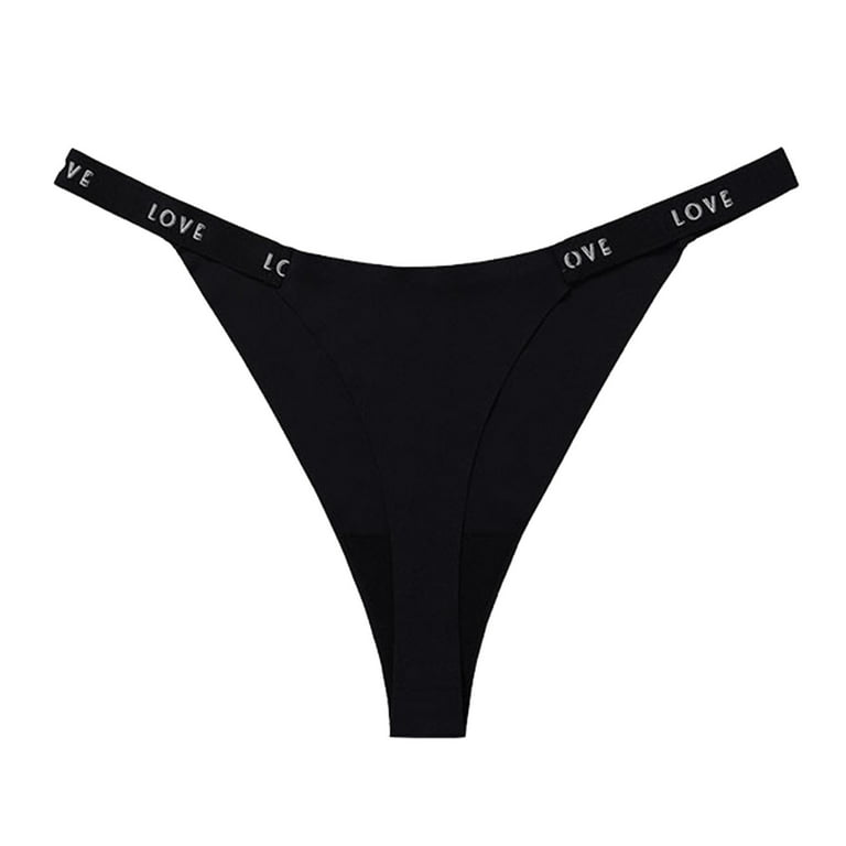 CFXNMZGR Women Panties Womens Panties Seamless Thin Strap Thong Letters  Sports Fitness Panties Briefs 