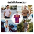 thumbnail image 5 of Sikiie Bright Textured Animal Print Men's Short-sleeved POLO Shirts, Button-down Shirts and T-shirts are Suitable for Vacation, Leisure and Business-Large, 5 of 6