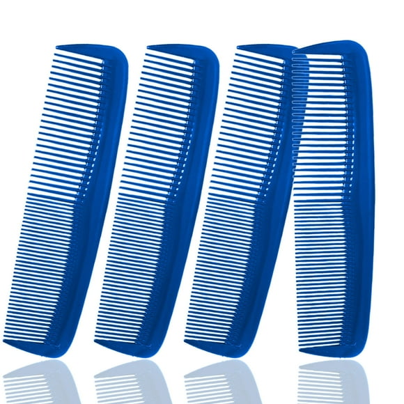 Peine para el cuidado del cabello Soft 'N Style, paquete de 4, no rompible, peine para hombre/peine de dientes finos/peines para cabello