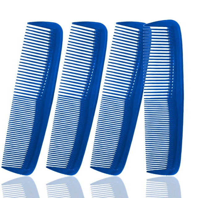 Peine para el cuidado del cabello Soft 'N Style, paquete de 4, no rompible, peine para hombre/peine de dientes finos/peines para cabello