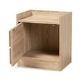 thumbnail image 2 of Baxton Studio Hale Modern and Contemporary Oak Finished Wood 2-Drawer Nightstand, 2 of 5
