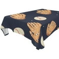 thumbnail image 2 of 60x120 Inch Tablecloth Polyester Square Tablecloth for Home Kitchen Dinner Decor Baseball Gloves and Balls Pattern, 2 of 9