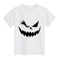 thumbnail image 4 of larppty Toddler Boy Girl Halloween T-Shirts Skeleton Kids Pumpkin Short Sleeve Shirts (White,1-2 Years), 4 of 4