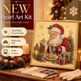 thumbnail image 2 of DIY Christmas Pearl Bead Painting Kit,Framed Canvas Rhinestone Art Set with Instruction Manual,Holiday Craft,Home Wall Decor Gift, 2 of 6
