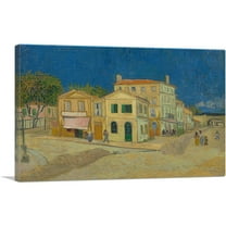 ARTCANVAS The Yellow House 1888 Canvas Art Print by Vincent Van Gogh - Size: 60" x 40" (1.50" Deep) (3-Piece)