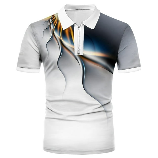 BOBOGOJP Polo pour Homme à Évacuation de l'Humidité, Polo de Performance à Séchage Rapide à Manches Courtes, Polo Décontracté pour Homme (Orange, TTG)