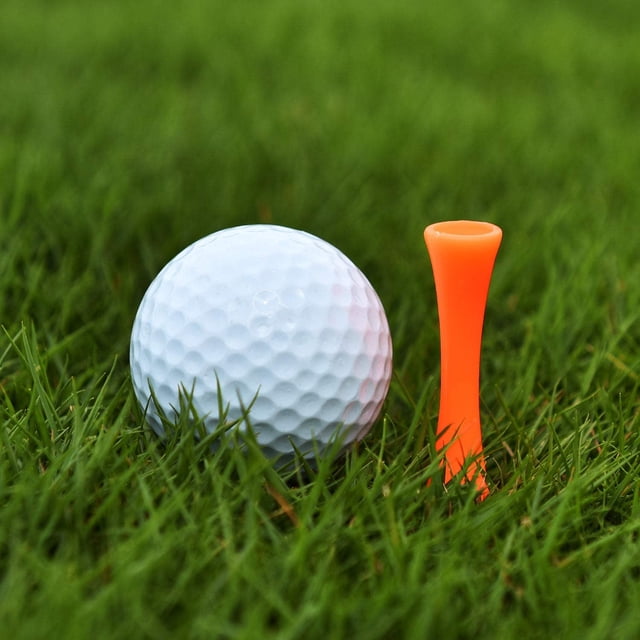 Tees de golf de plástico, Tees de golf de castillo duraderos, adecuados para pelotas de plástico de golf, 70 mm, naranja, 100 piezas LingWen 8390606465702
