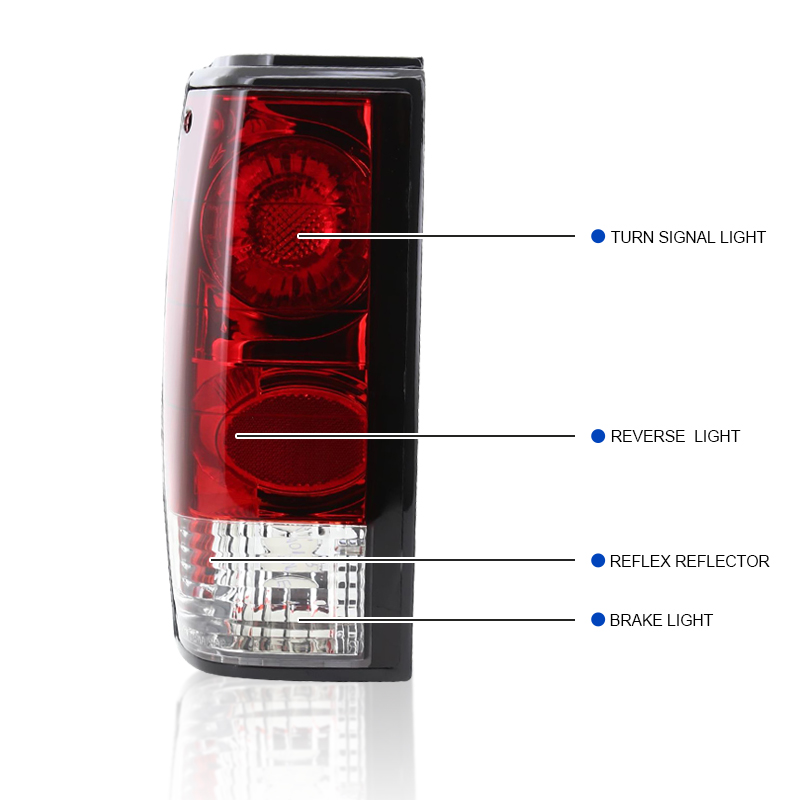 Spec-D Tuning For 1982-1993 Chevy S10/ 1983-1990 Gmc S15 Sonoma Altezza Tail Lights Red Clear Lens 1982 1983 1984 1985 1986 1987 1988 1989 1990 1991 1992 1993 (Left+Right) USテールライト 1982-1993 Chevy S10 Blazer GMCソノマトラックAltezzaテールライトブラックセットSLS SLS 1982-1993 CHEVY S10 BLAZER GMC SONOMA TRUCK ALTEZZA TAIL LIGHT BLACK SET SLS SLE