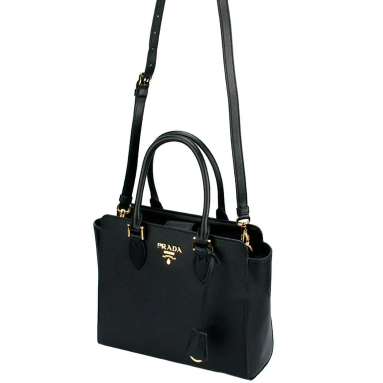 Prada Women's Saffiano Leather Shoulder Tote Handbag