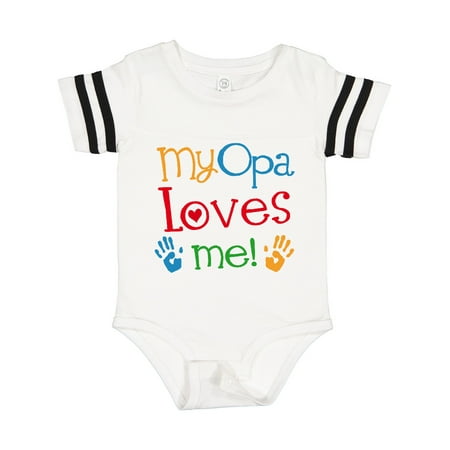 

Inktastic My Opa Loves Me Gift Baby Boy or Baby Girl Bodysuit
