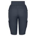 thumbnail image 4 of Practical Women 3/4 Trousers Elastic Waist Casual Crop Pants Solid Casual Pants Suitable for Daily Wear, 4 of 9